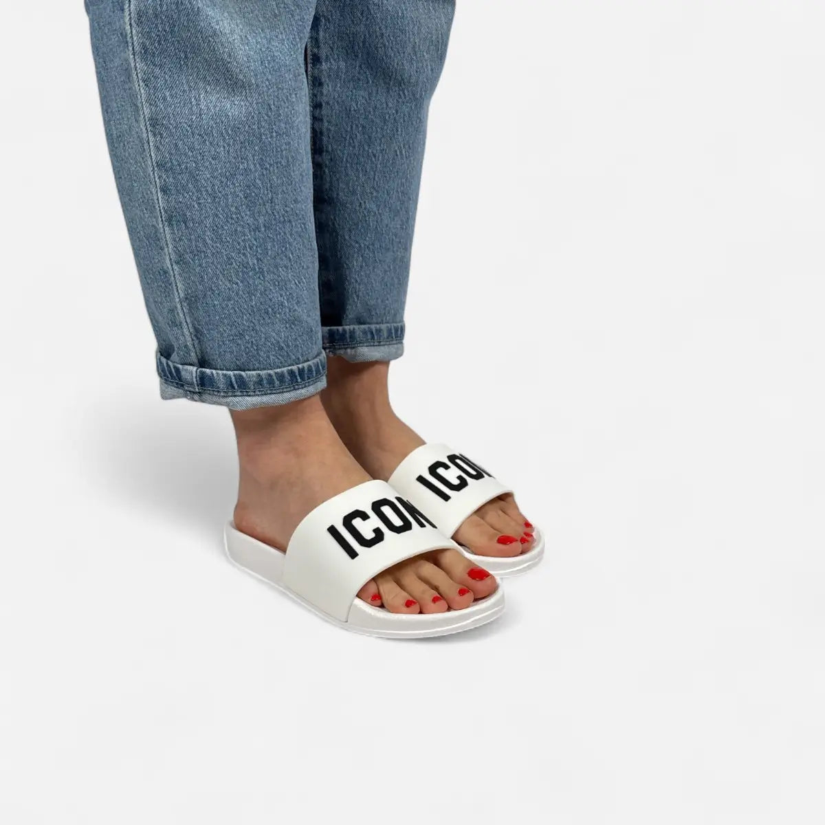 Sandals Big Logo White