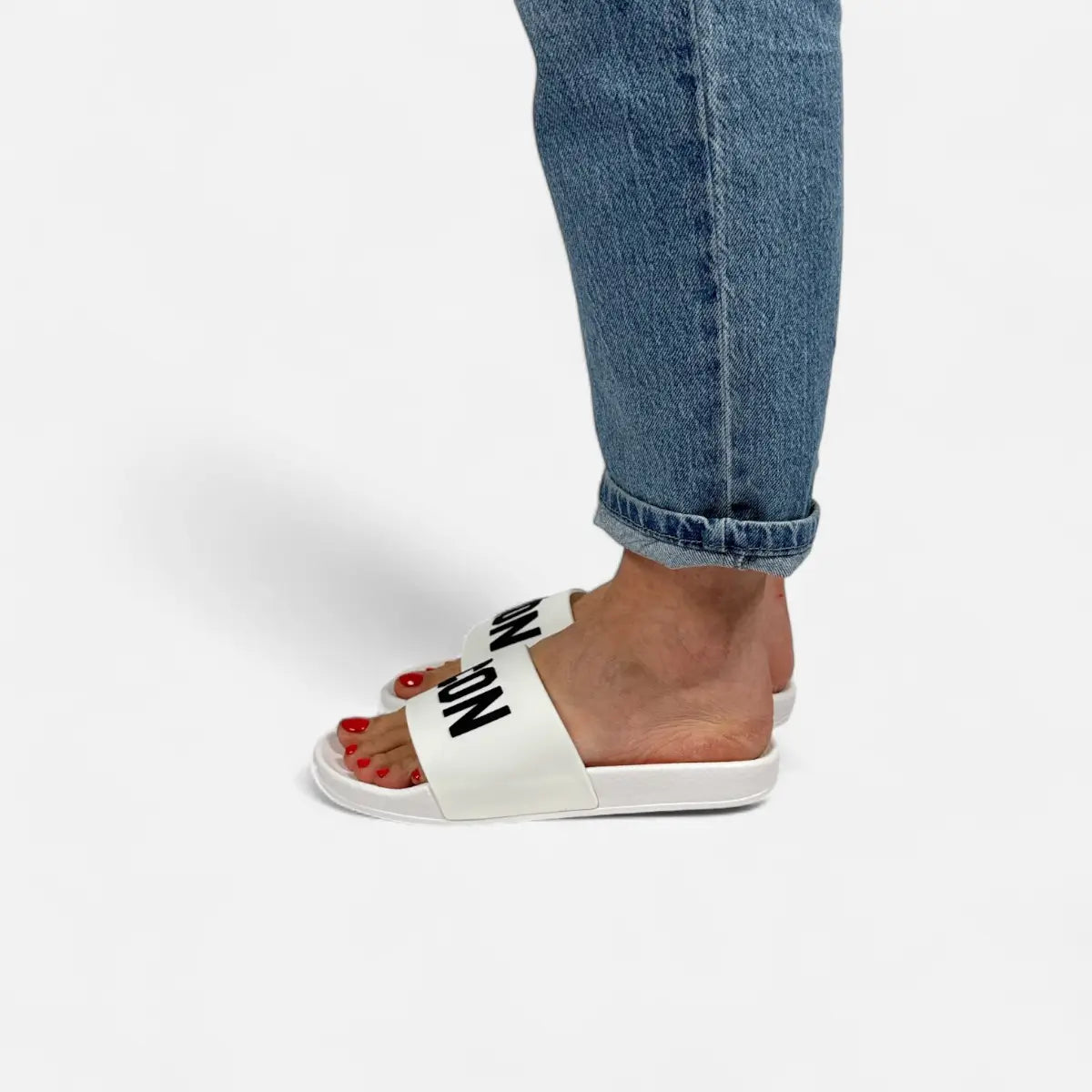 Sandals Big Logo White