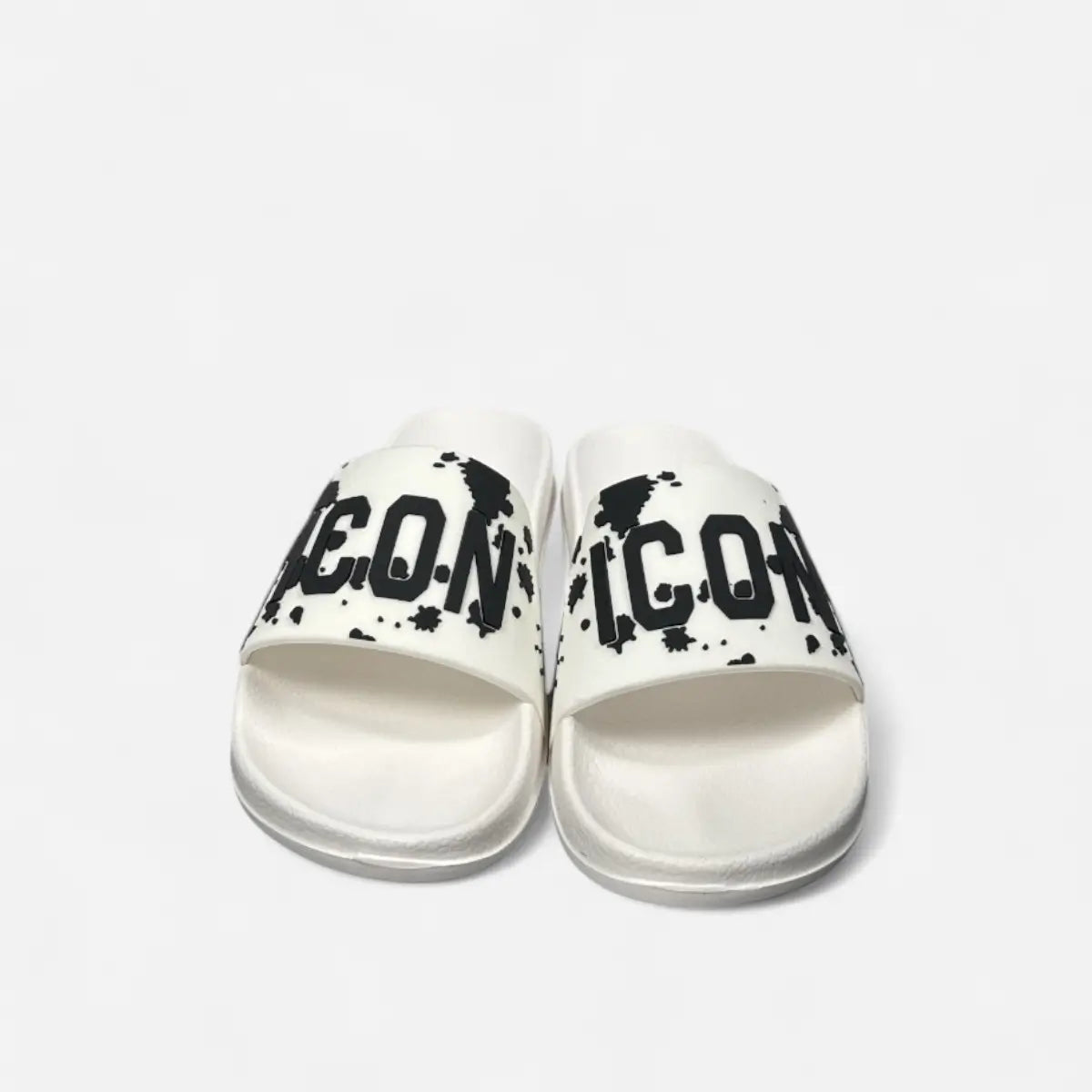 Sandals Big Logo White & Black