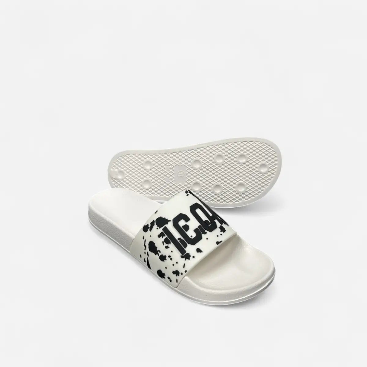 Sandals Big Logo White & Black