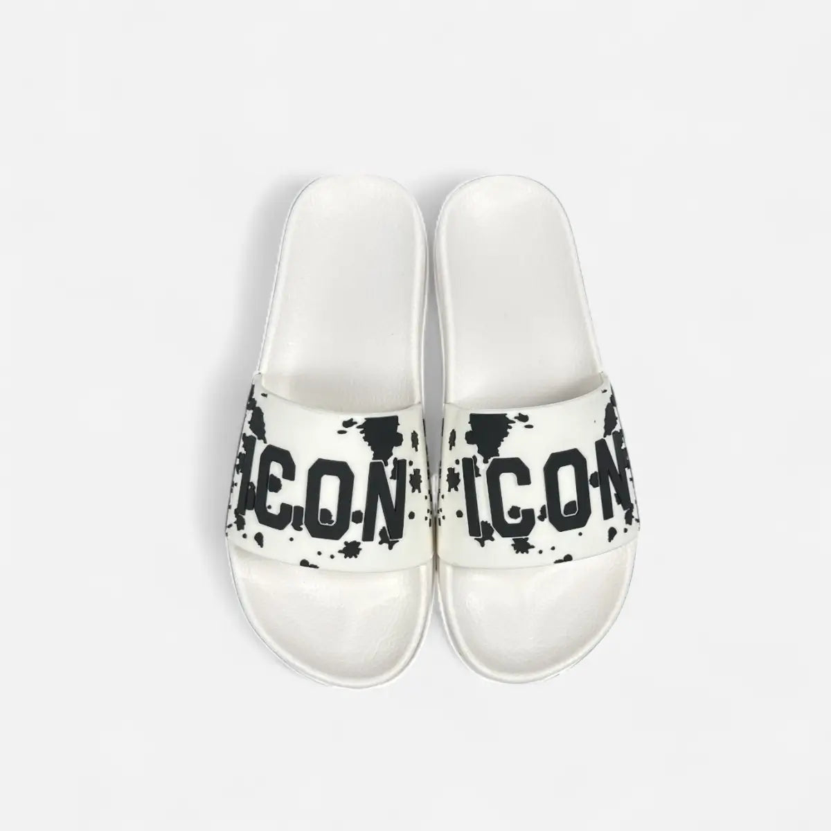 Sandals Big Logo White & Black