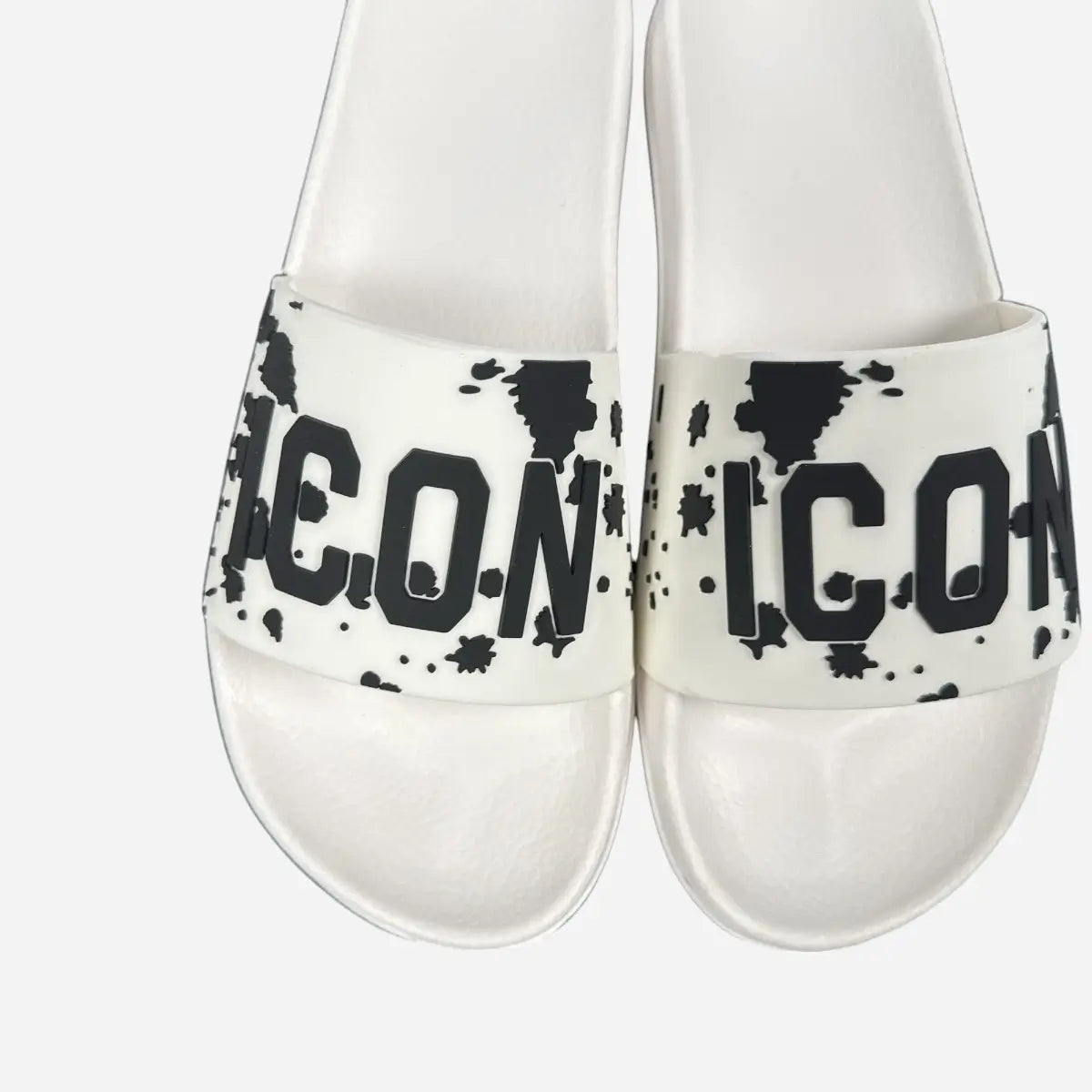 Sandals Big Logo White & Black