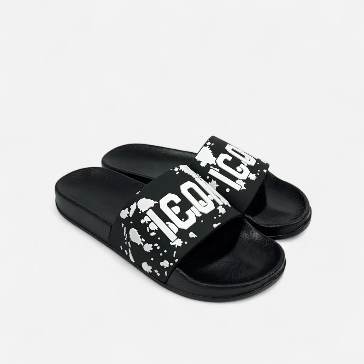 Sandals Big Logo Black & White