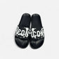 Sandals Big Logo Black & White