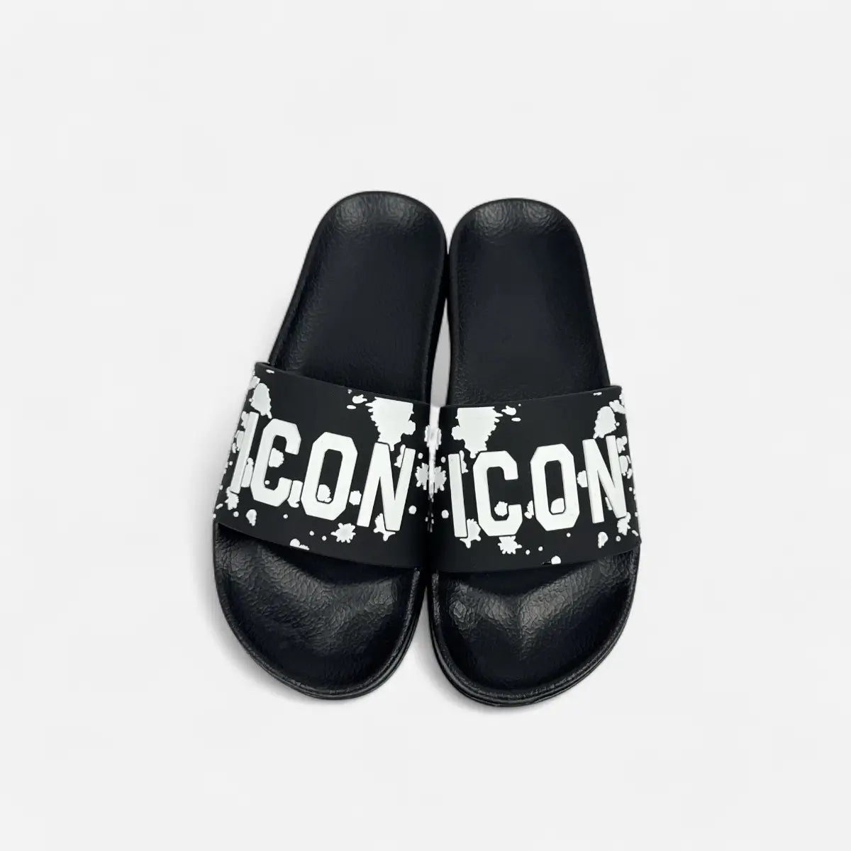Sandals Big Logo Black & White