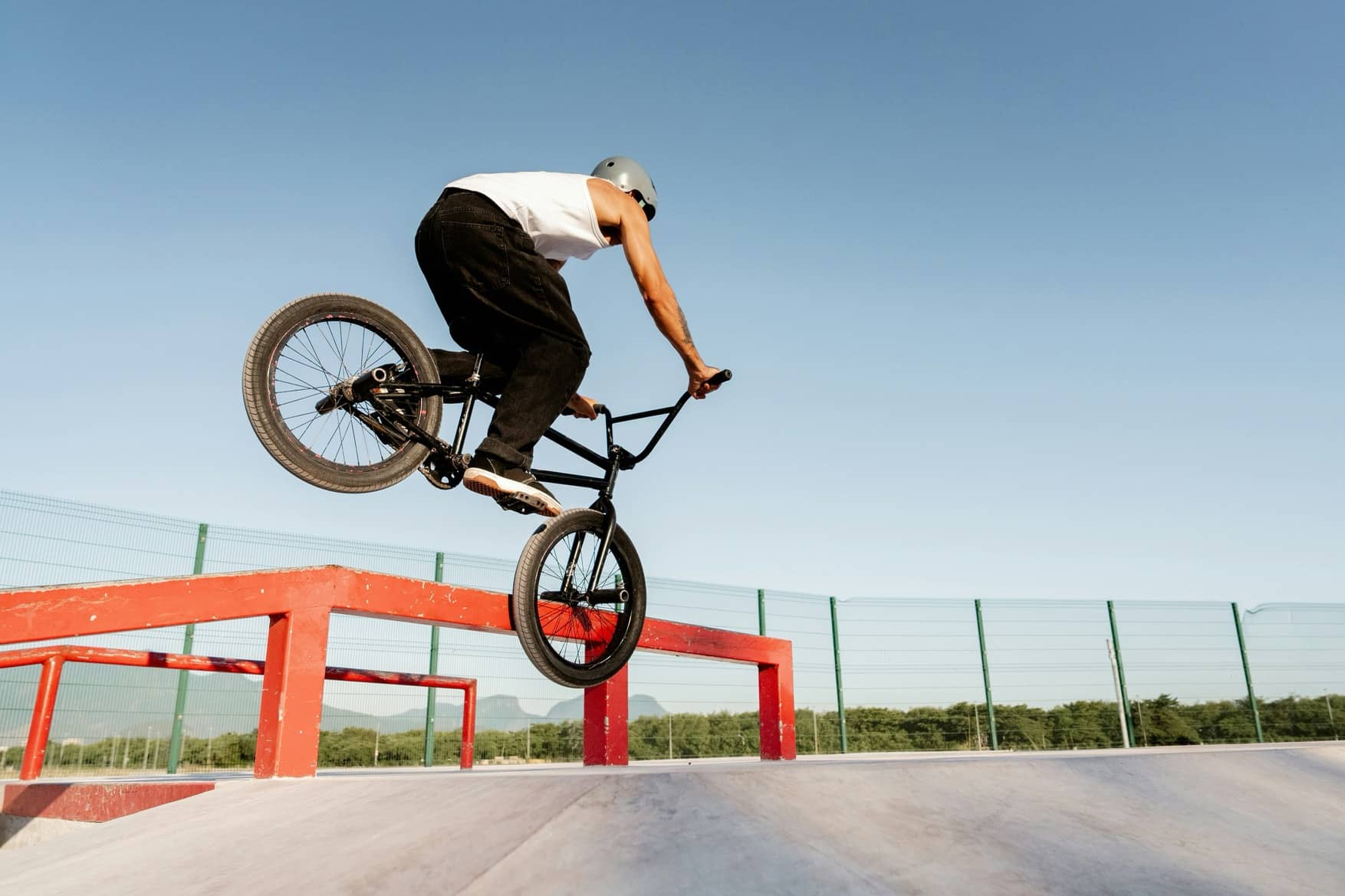 BMX rider performing a trick