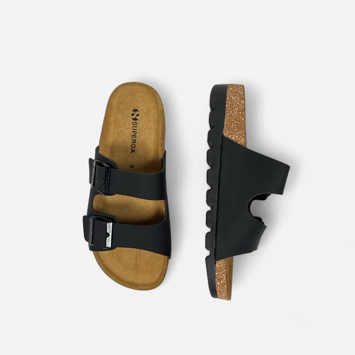 Sandals Nubuk Double Black