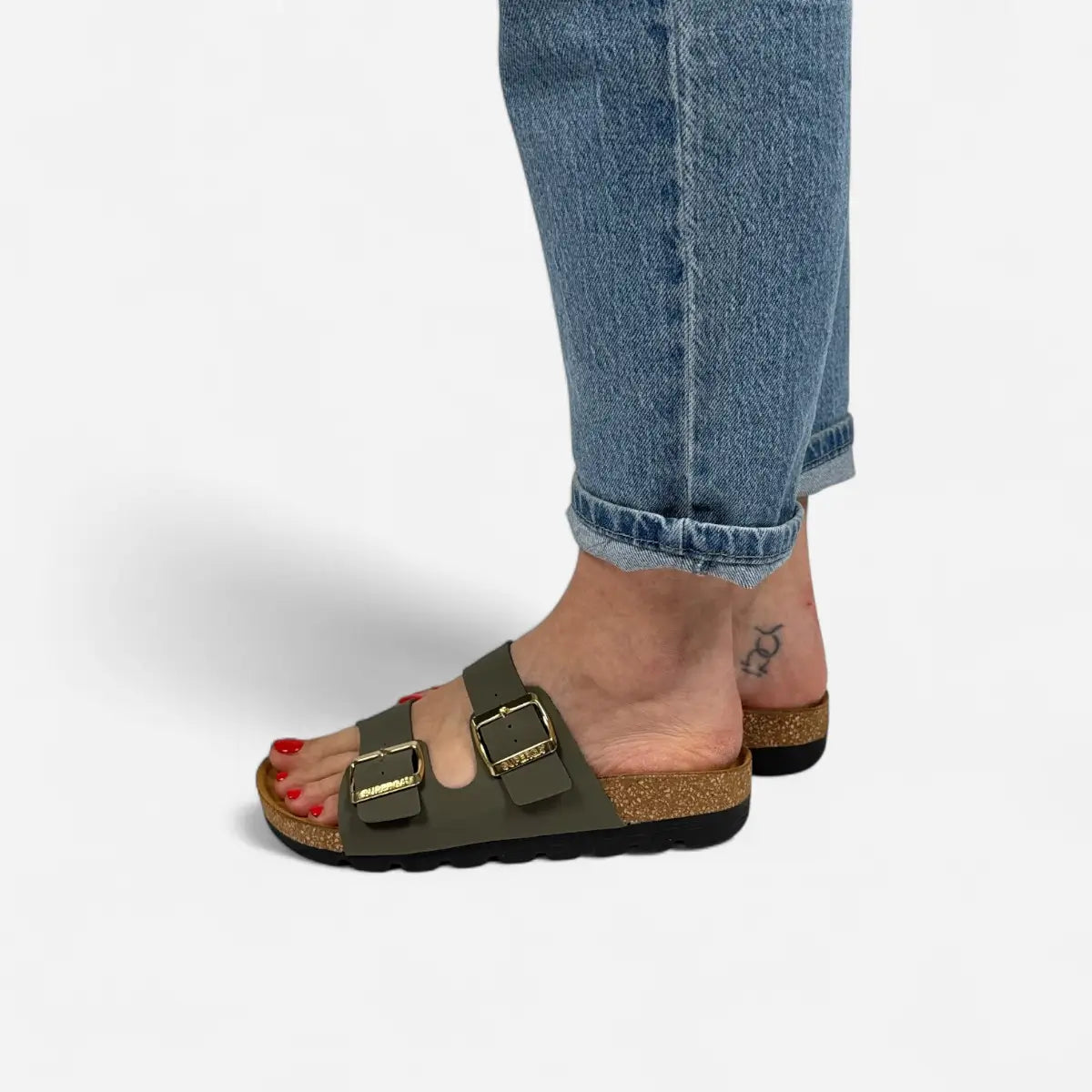 Sandals Pelle Olive